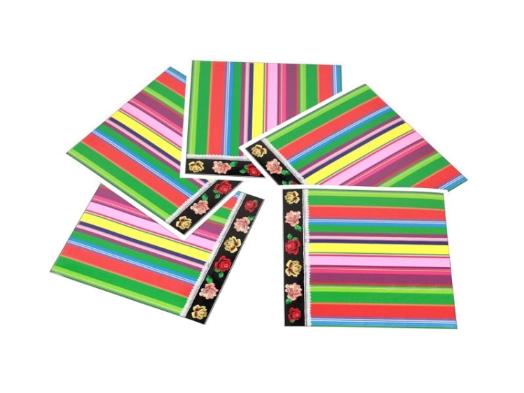 Naklejka haft łowicki pasiaki folk