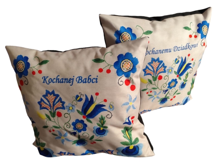 Poduszka dekoracyjna na Dzień Dziadka - Kaszuby (czarna)5.jpg