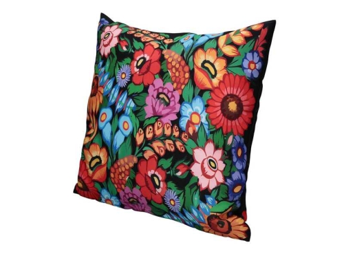 Poduszka dekoracyjna, folkowa kwiaty z Zalipia.jpg