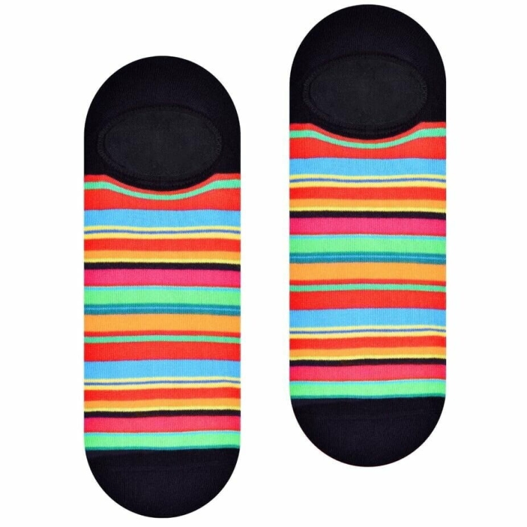 Skarpetki, stopki pasiak czarne łowickie1.jpg