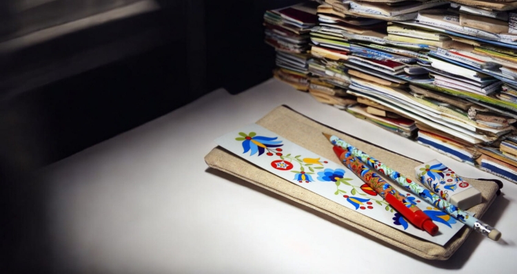 Zestaw kaszubski piórnik z wyposażeniem (błękitny)3.jpg