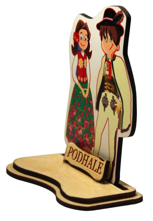 Drewniana para podhalańska podstawce