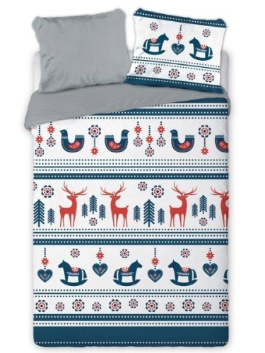 Komplet pościeli skandynawski folk 200 x 160 cm (szara)1.jpg