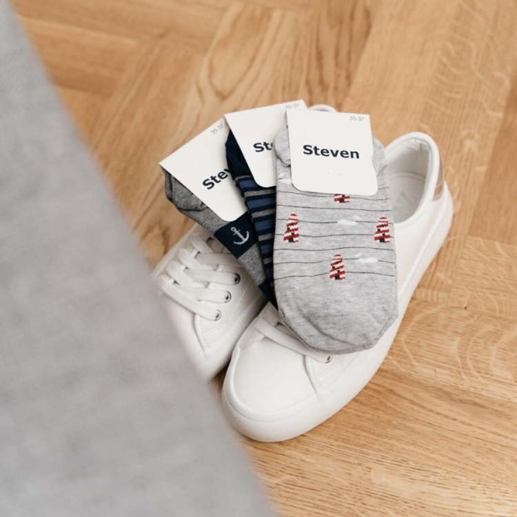 Skarpetki marynistyczne kotwica, szare 35-371.jpg