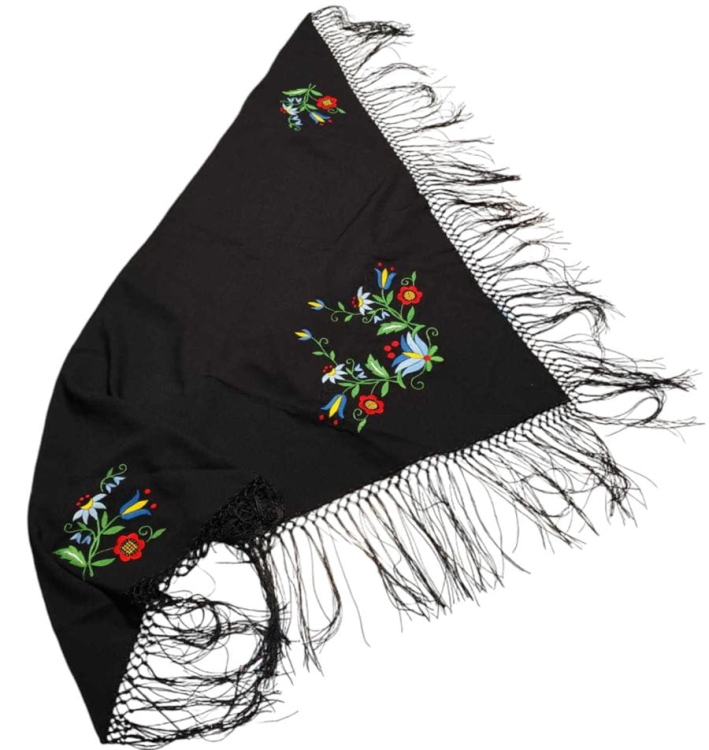 Chusta haftowana ze wzorami kaszubskimi 100 x 150 cm1.jpg