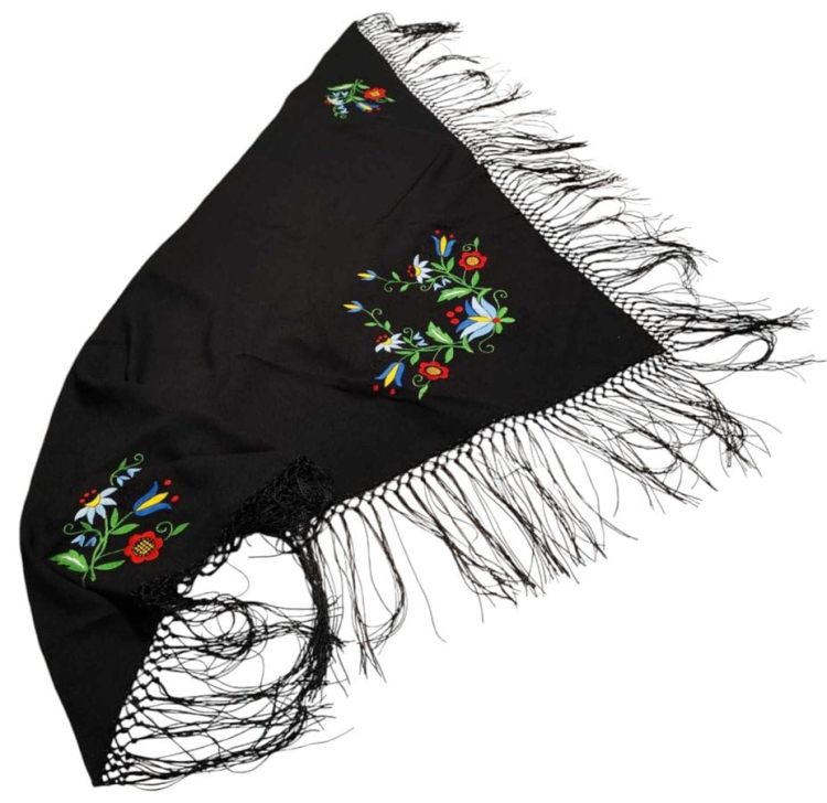 Chusta haftowana ze wzorami kaszubskimi 100 x 150 cm.jpg