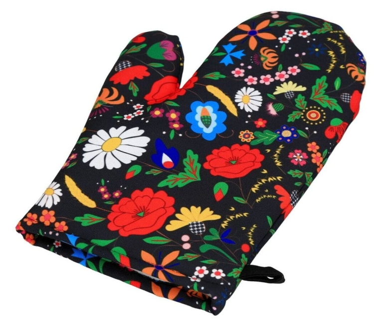 Rękawica kuchenna kociewska, czarna