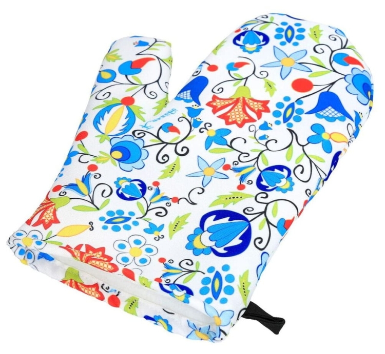 Rękawica kuchenna kaszubska, biała