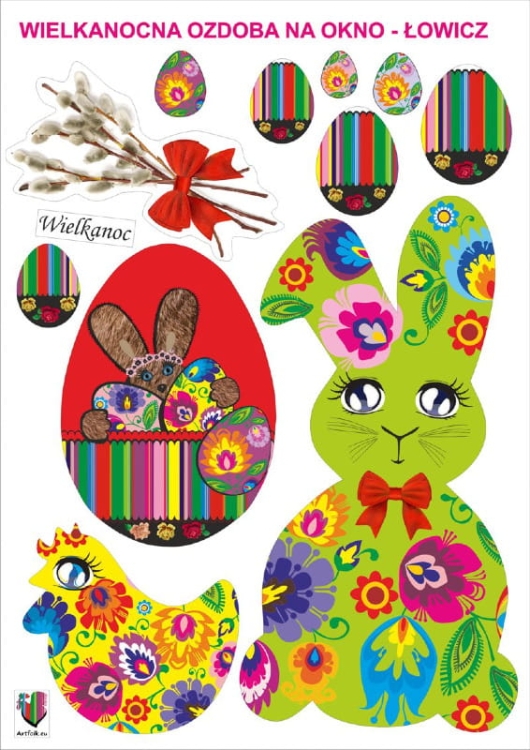jajko-wielkanocne-lowickie-naklejka-na-okno-folk-ludowy
