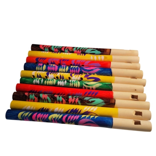 Fujarka drewniana malowana 25 cm – ludowa pamiątka z Polski.jpg