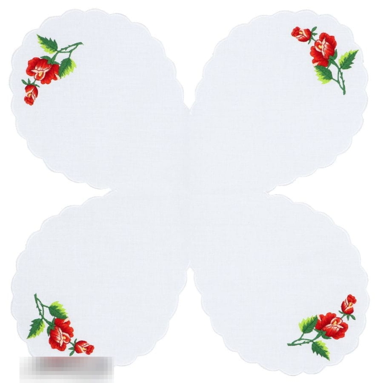 Serwetka do koszyczka wielkanocnego z haftem lowickim.