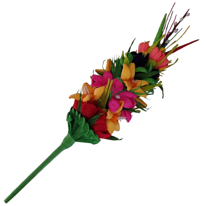 Opis produktu – Palemka wielkanocna z bibuły kolorowa, ręcznie robiona1.jpg