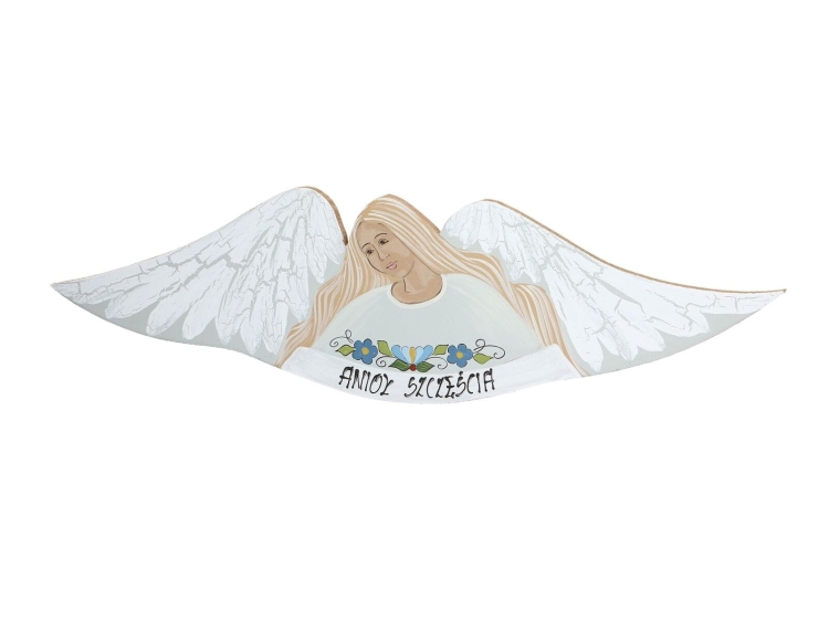 Kaszubski-aniol-szczescia-recznie-malowany-na-drewnie-zdobiony-elementem-kaszubskich-haftow