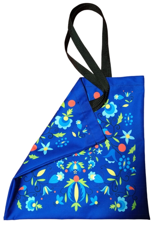 Torba kaszubskie hafty. Długie ucho. Tkanina poliestrowa