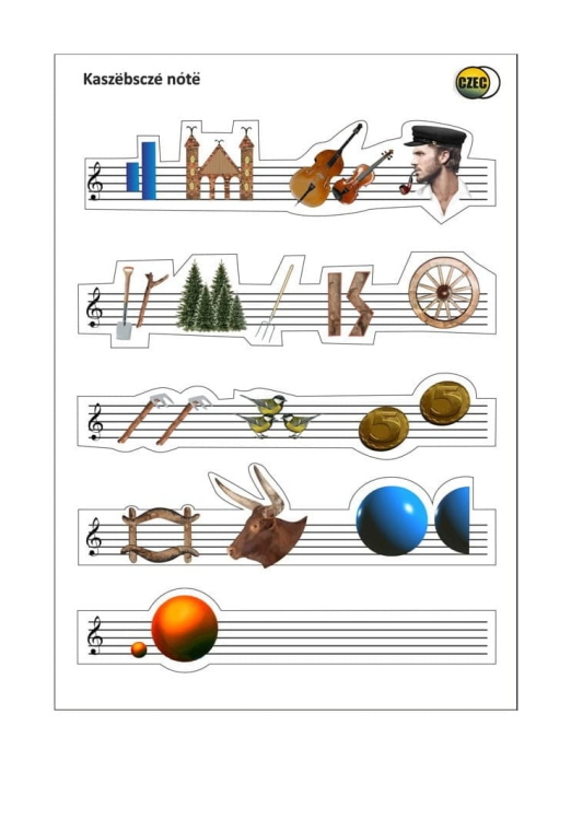 Zestaw naklejek Kaszëbsczé Nótë – kaszubska wyliczanka. Arkusz 14,7 x 21 cm – idealny do dekoracji, scrapbookingu i pamiątek z folkloru kaszubskiego.