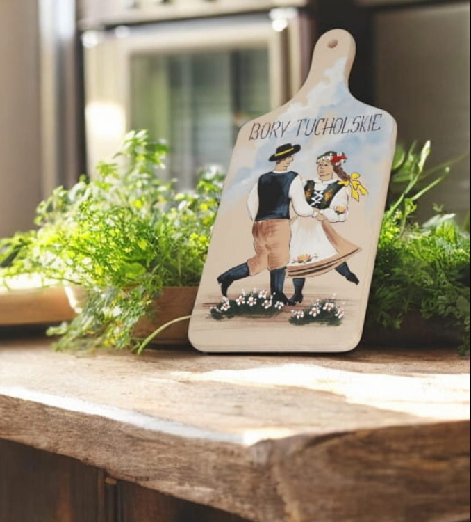 Ozdobna deska - borowiacka para folk Bory Tucholskie.jpg
