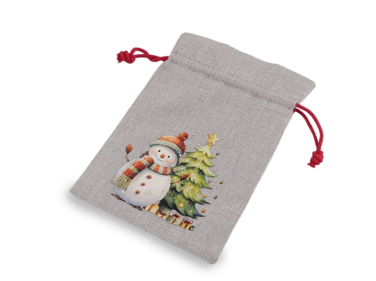 swiateczny-woreczek-podarunkowy-balwanek-choinka-13x18cm