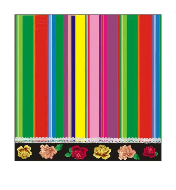 Naklejka haft łowicki, pasiak