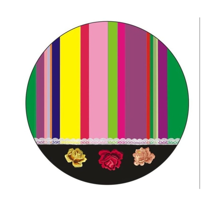 Naklejka_okragla_lowicz_folk_pasiak