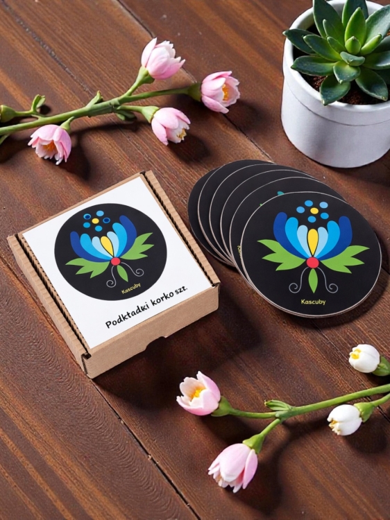 Zestaw 8 podkładek korkowych na ludowo - palmeta (1).jpg