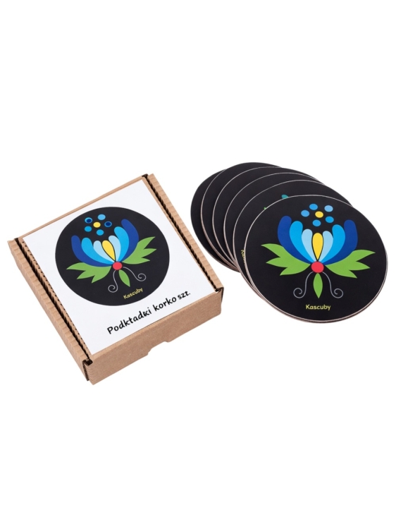 Zestaw 8 podkładek korkowych na ludowo - palmeta.jpg