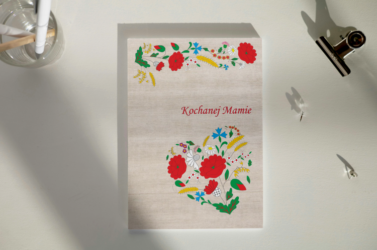 Kartka folk na Dzień Matki kociewska (duża) + koperta.png