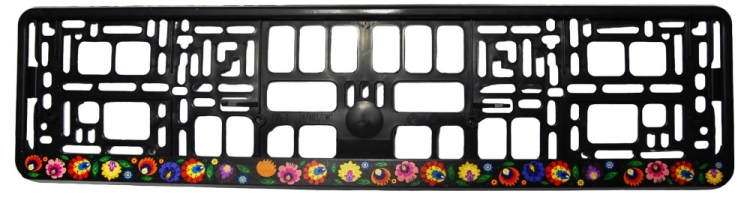 Ramka tablica rejestracyjna Łowicz-czarna