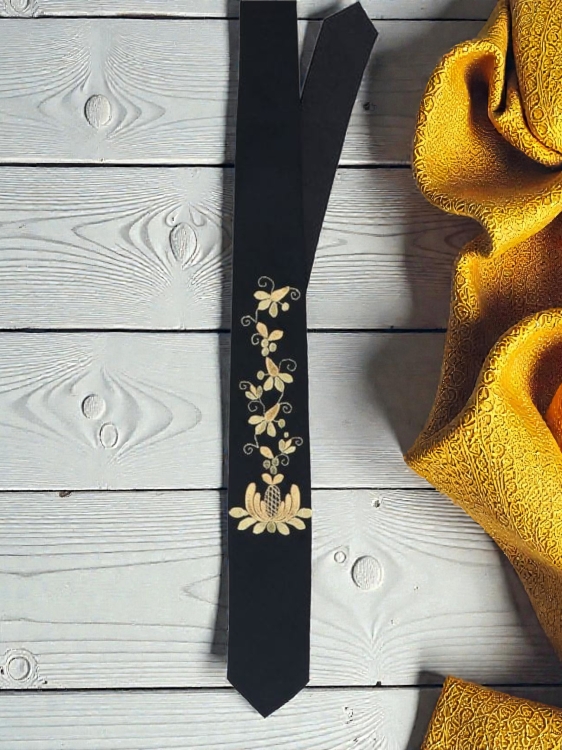 krawat-kaszubski-złotnica-haft-elegancki-folklor-ludowy