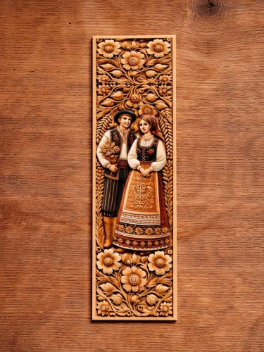 Zakladka_papierowa_drewniana_para_folk.jpg