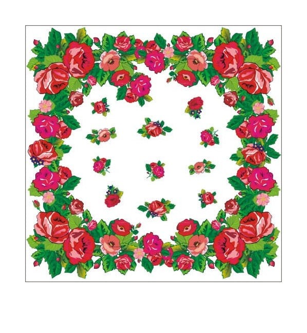 Naklejka_kwadratowa_Podhale_haft_kwiaty