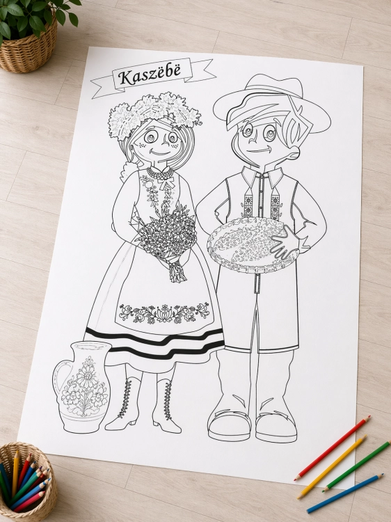 kolorowanka-podlogowa-para-kaszubska