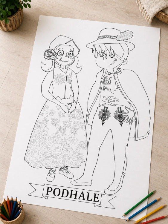 kolorowanka-podlogowa-para-podhalanska