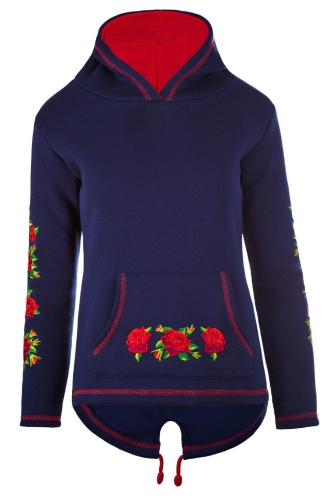 bluza-damska-folk-z-kwiatami-kangurek-granatowa
