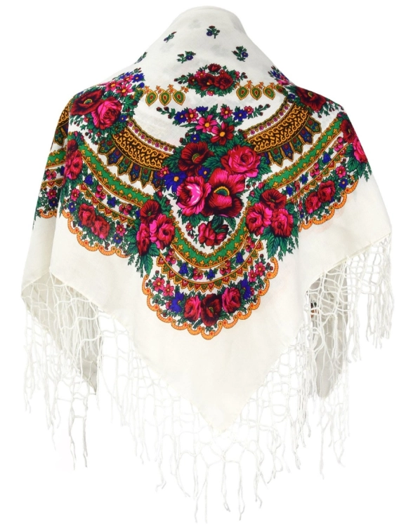 biala-chustka-folk-kwiaty
