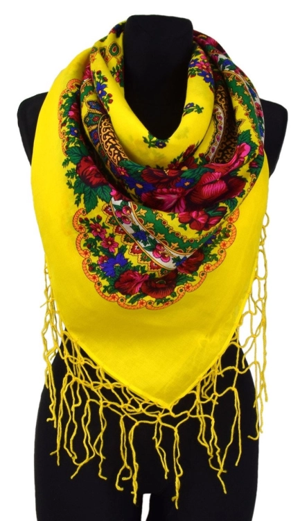 zolta-chustka-folk-kwiaty-120-cm