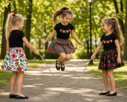 dziecieca-spodnica-kociewska-folk-czarna-wzory