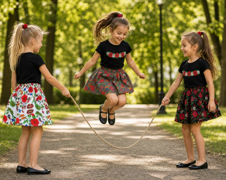 dziecieca-spodnica-kociewska-folk-biala-wzory