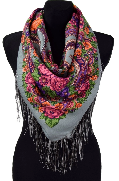 Chusta-folk-w-kwiaty-szara-105-cm