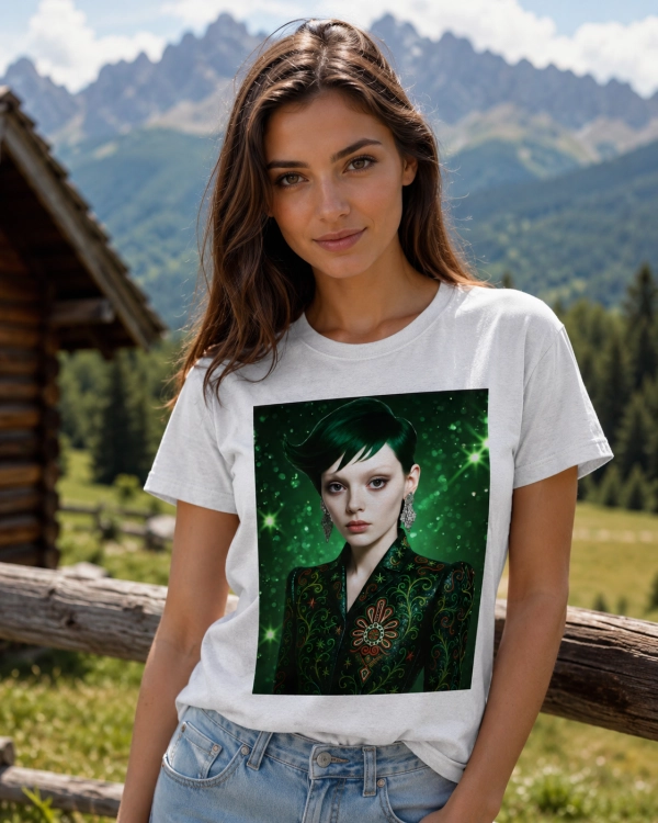 koszulka-damska-portret-kobiety-wzor-podhalanski