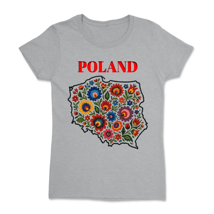 koszulka-damska-mapa-polski-wzor-lowicki-poland