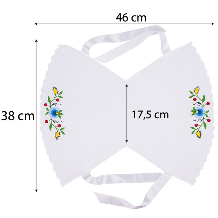 Duża serwetka do koszyczka wielkanocnego z haftem kaszubskim