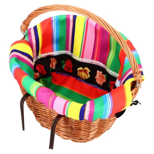 Wkład do kosza na zakupy rower Łowicz, pasiak, folk.jpg