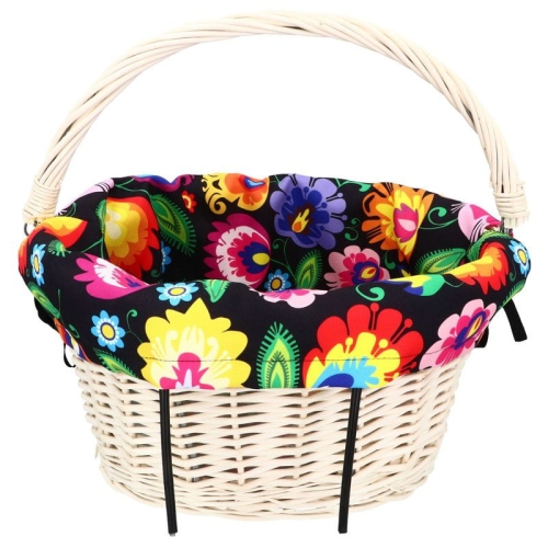 Wkład do kosza na zakupy rower Łowicz, czarne folk.jpg