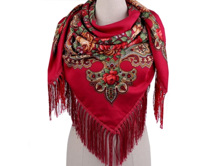 Chusta góralska ludowa 105x105 cm folk ludowa.jpg