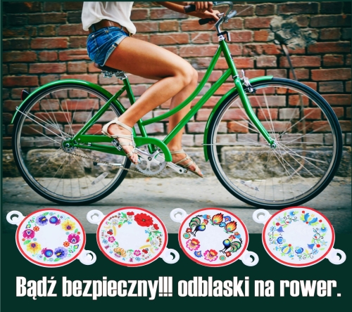 Odblask rowerowy na rower wzór folk ludowy.jpg