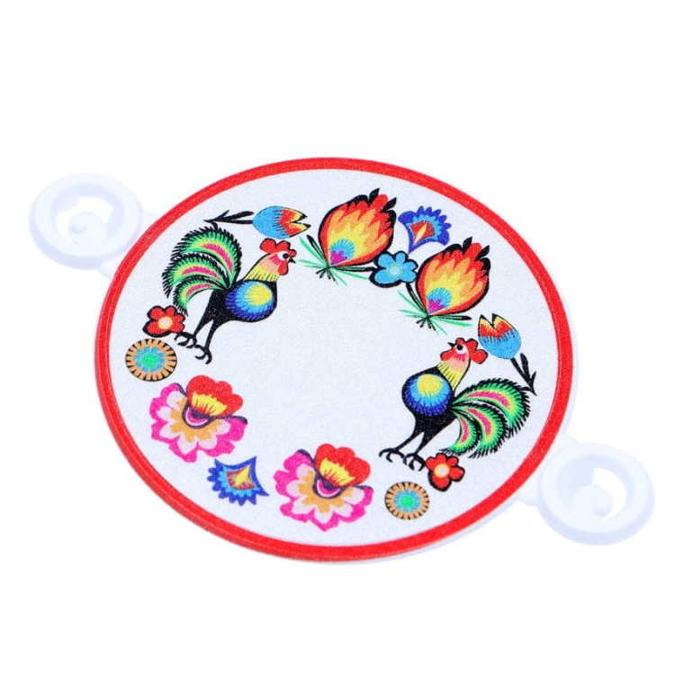 Odblask rowerowy na rower wzór folk koguty łowicz ludowy.jpg