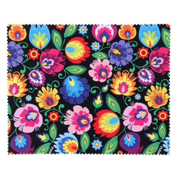 Ściereczka do okularów łowicka czarna folk ludowy.jpg