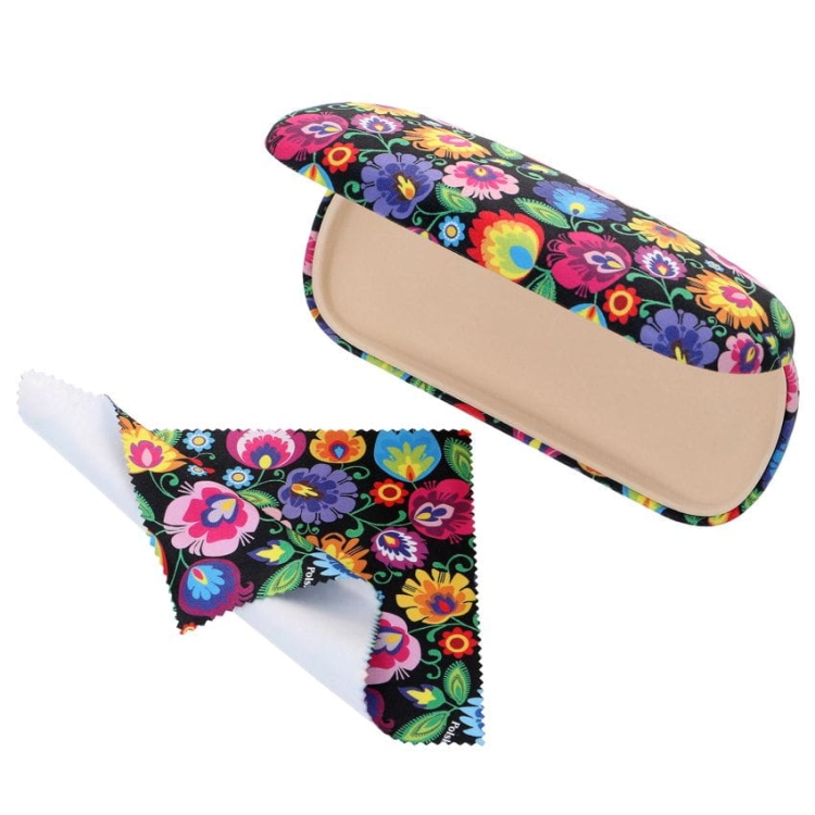 Ściereczka do okularów łowicka czarna folk ludowy2.jpg