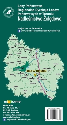 Nagradzana mapa Nadleśnictwa Żołędowo – dokładne szlaki, podział oddziałowy i atrakcje turystyczne