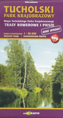 Mapa Tucholskiego Parku Krajobrazowego – szlaki, Brda, Fojutowo, Raciąż